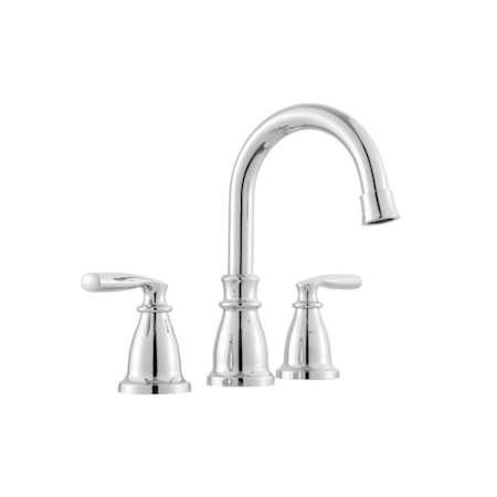 Moen Hilliard 1.2 GPM Widespread Bathroom Faucet with Pop-Up Drain Assembly and Duralock Technology Chrome