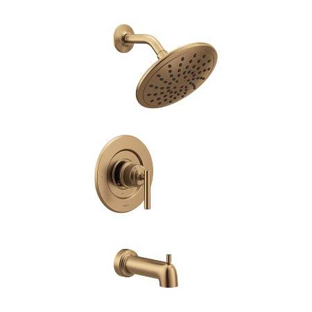 Moen Gibson Single Function Pressure Balanced Valve Trim Only with Single Lever Handle and Integrated Diverter - Less Rough In Bronzed Gold