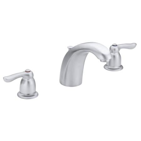 Moen Double Handle Widespread Bathroom Faucet from the Chateau Collection (Valve Included) Brushed Chrome