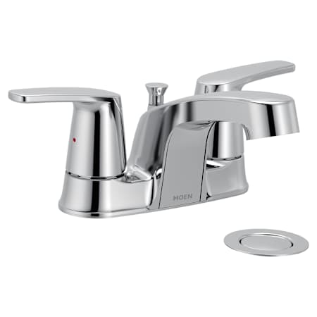 Moen Chateau 1.2 GPM Centerset Bathroom Faucet with Pop-Up Drain Assembly Polished Chrome