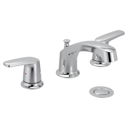 Moen Chateau 1.2 GPM Widespread Bathroom Faucet with Pop-Up Drain Assembly Polished Chrome