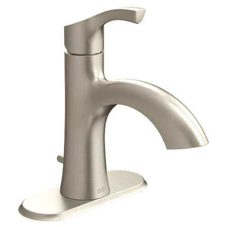 Moen Ash One-Handle Low Arc Bathroom Faucet Brushed Nickel