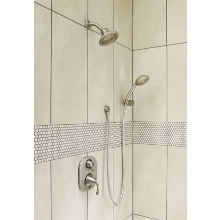 Installed Shower System in Brushed Nickel