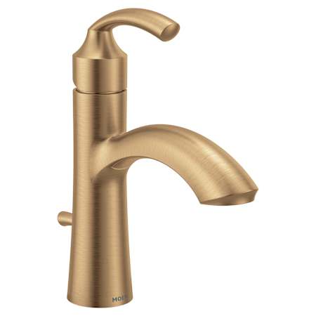 Moen Glyde 1.2 GPM Single Hole Bathroom Faucet with Pop-Up Drain Assembly Bronzed Gold