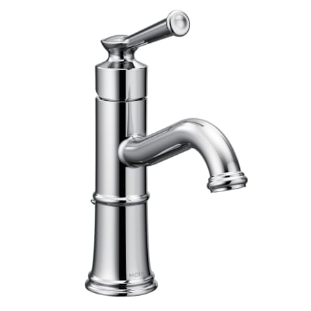Moen Belfield 1.2 GPM Single Hole Bathroom Faucet - Includes Metal Pop-Up Drain Assembly Chrome
