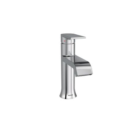 Moen Genta 1.2 GPM Single Hole Bathroom Faucet with Pop-Up Drain Assembly Chrome