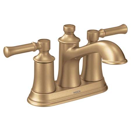 Moen Dartmoor 1.2 GPM Centerset Bathroom Faucet with Pop-Up Drain Assembly Bronzed Gold