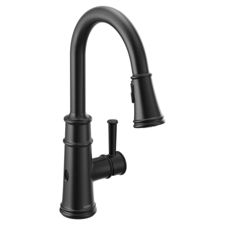 Moen Belfield 1.5 GPM High-Arc Single Handle Kitchen Faucet with MotionSense Technology Matte Black