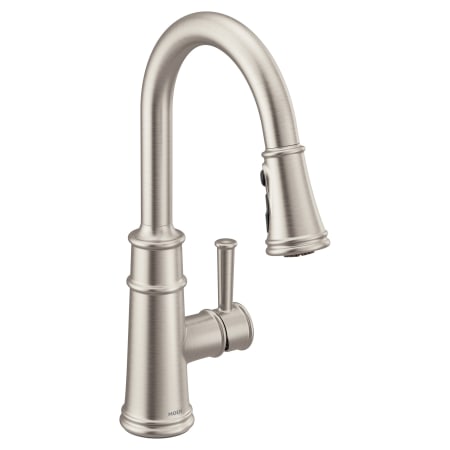 Moen Belfield 1.5 GPM One-Handle High Arc Pulldown Kitchen Faucet with PowerBoost Technology Spot Resist Stainless