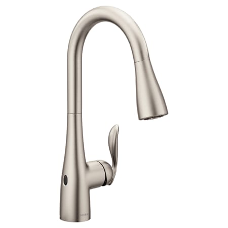 Moen Arbor Pull-Down High Arc Kitchen Faucet with MotionSense™, Power Clean™, and Reflex™ Technology - Includes Escutcheon Plate Spot Resist Stainless
