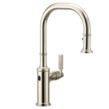 Moen Smyth 1.5 GPM Single Hole Pull Down Kitchen Faucet with MotionSense Wave and Power Clean Polished Nickel