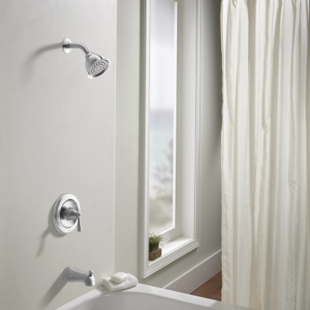 Moen-82910-Installed Tub and Shower in Chrome