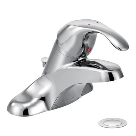 Moen M-Dura Centerset Bathroom Faucet with Metal Pop-Up Drain Assembly Chrome