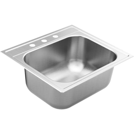 Moen 1800 Series 25" Drop In Single Basin Stainless Steel Kitchen Sink with SoundSHIELD™ Sound Absorbing Technology Stainless Steel