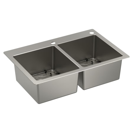 Moen 1800 Series 33" Undermount 50/50 Double Basin Stainless Steel Kitchen Sink Stainless