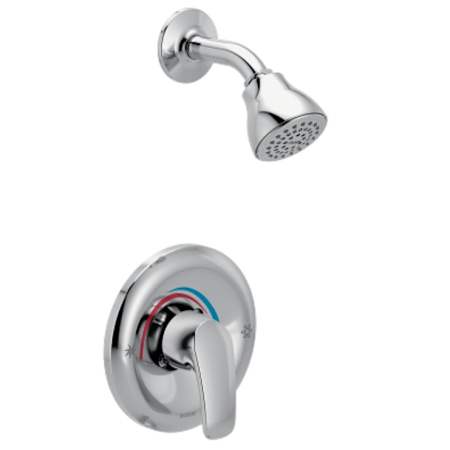 Moen Chateau Shower Only Trim Package with 2.5 GPM Single Function Shower Head Polished Chrome