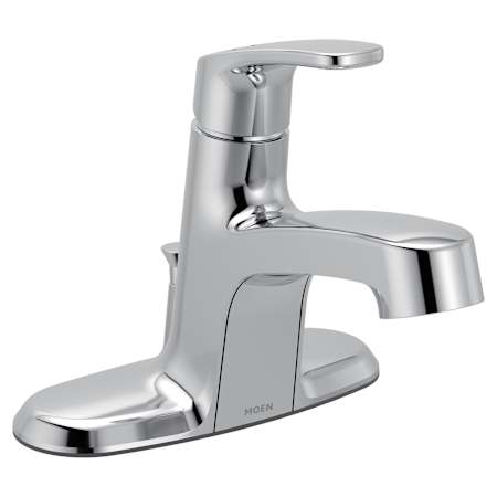Moen Chateau 1.2 GPM Centerset Bathroom Faucet with Pop-Up Drain Assembly Polished Chrome