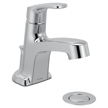 Moen Chateau 1.2 GPM Centerset Bathroom Faucet with Pop-Up Drain Assembly Polished Chrome