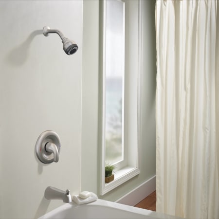 Moen-L82001-Installed Tub and Shower in Spot Resist Brushed Nickel