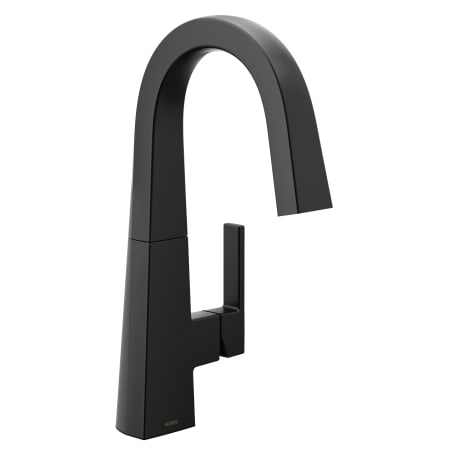 Moen Nio 1.5 GPM Deck Mounted Bar Faucet with Duralock and Duralast Technology Matte Black