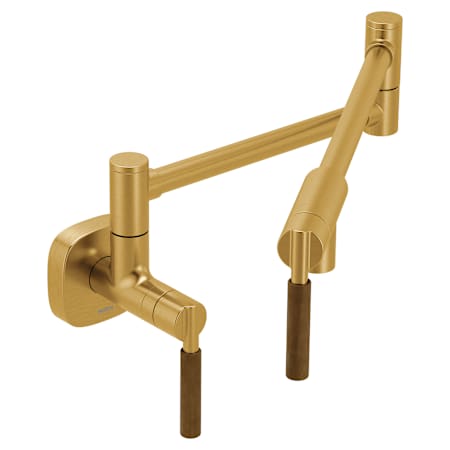 Moen Tenon 5.5 GPM Wall Mounted Single Hole Pot Filler Brushed Gold