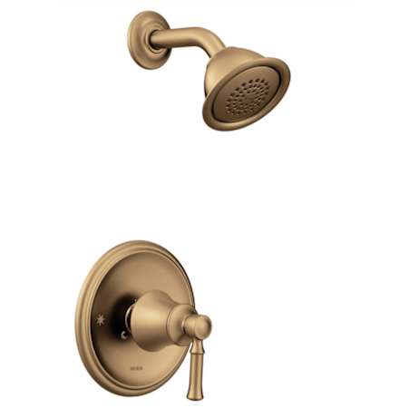 Moen Dartmoor Shower Only Trim Package with 1.75 GPM Single Function Shower Head Bronzed Gold