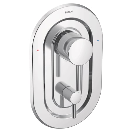 Moen Align 3 Function Pressure Balanced Valve Trim Only with Double Lever Handles, Integrated Diverter - Less Rough In Chrome
