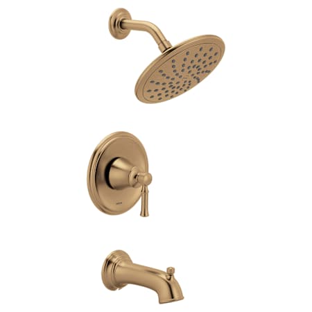 Moen Dartmoor Tub and Shower Trim Package with 1.75 GPM Single Function Shower Head Bronzed Gold