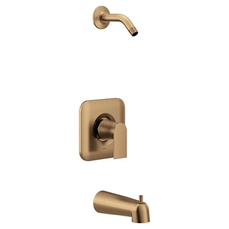 Moen Genta Tub and Shower Trim Package Shower Head Bronzed Gold