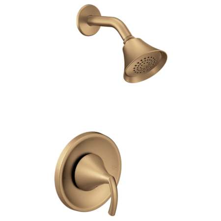 Moen Glyde Shower Only Trim Package with 1.75 GPM Single Function Shower Head Bronzed Gold