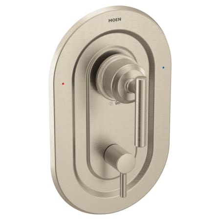 Moen Gibson 3 Function Pressure Balanced Valve Trim Only with Double Lever Handles, Integrated Diverter - Less Rough In Brushed Nickel