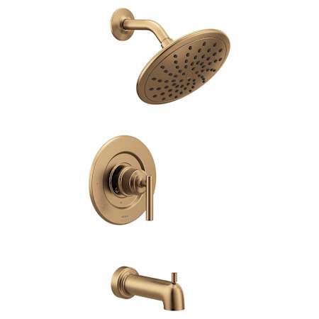 Moen Gibson Tub and Shower Trim Package with 1.75 GPM Single Function Shower Head Bronzed Gold