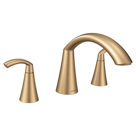 Moen Glyde Deck Mounted Roman Tub Filler Bronzed Gold