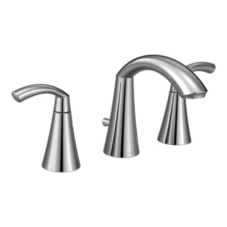 Moen Glyde 1.2 GPM Widespread Bathroom Faucet with Pop-Up Drain Assembly Chrome