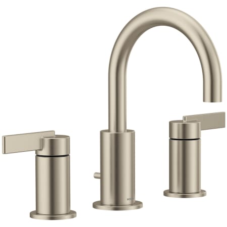 Moen Cia 1.2 GPM Widespread Bathroom Faucet with Duralock Brushed Nickel