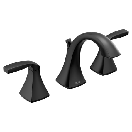Moen Voss Double Handle Widespread Bathroom Faucet - Pop-Up Drain Included Matte Black