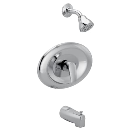 Moen Chateau Tub and Shower Trim Package with 1.75 GPM Single Function Shower Head Polished Chrome