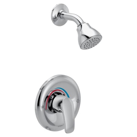 Moen Chateau Shower Only Trim Package with 2.5 GPM Single Function Shower Head Polished Chrome