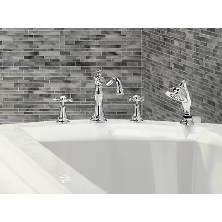 Moen-TS21102-Installed Roman Tub Faucet in Chrome