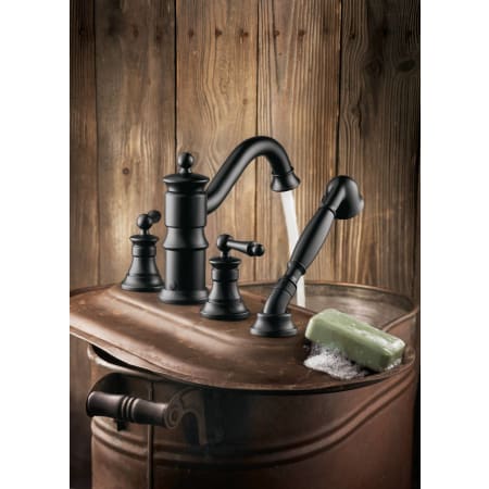 Moen-TS213-Running Roman Tub Faucet in Wrought Iron