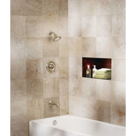 Moen-TS2143EP-Installed Tub and Shower in Brushed Nickel