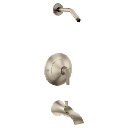 Moen Doux Tub and Shower Trim Package - Less Shower Head and Rough In Brushed Nickel