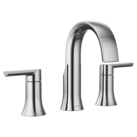 Moen Doux 1.2 GPM Widespread Bathroom Faucet - Less Valve and Drain Assembly Chrome