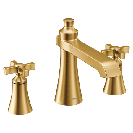 Moen Flara Deck Mounted Roman Tub Filler Brushed Gold