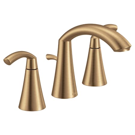 Moen Glyde 1.2 GPM Widespread Bathroom Faucet with Pop-Up Drain Assembly Bronzed Gold