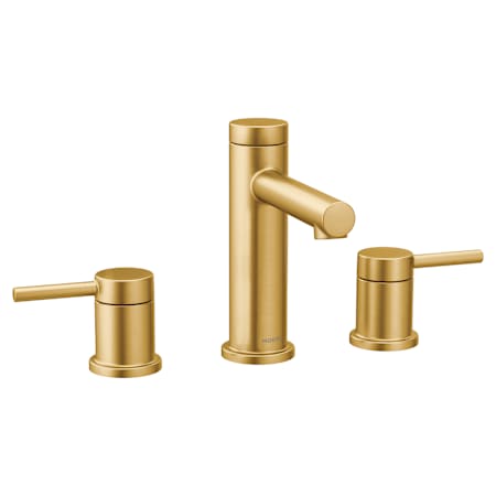 Moen Align 1.2 GPM Widespread Bathroom Faucet with Pop-Up Drain Assembly Brushed Gold