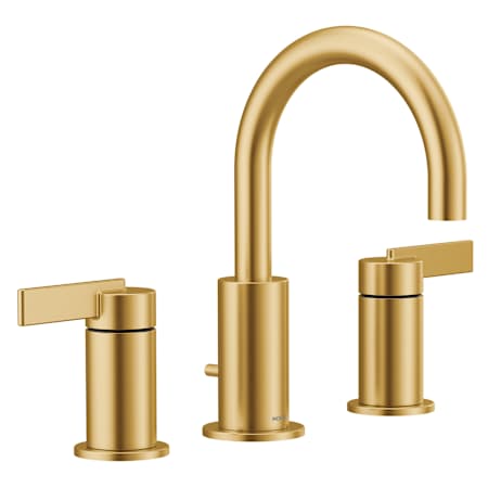 Moen Cia 1.2 GPM Widespread Bathroom Faucet with Pop-Up Drain Assembly Brushed Gold