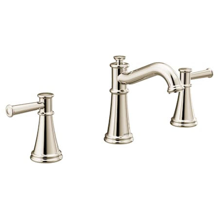 Moen Belfield 1.2 GPM Widespread Bathroom Faucet with Pop-Up Drain Assembly Polished Nickel