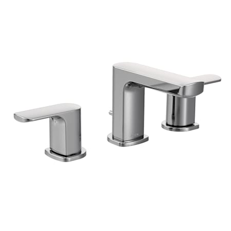 Moen Rizon 1.2 GPM Widespread Bathroom Faucet with Pop-Up Drain Assembly Chrome