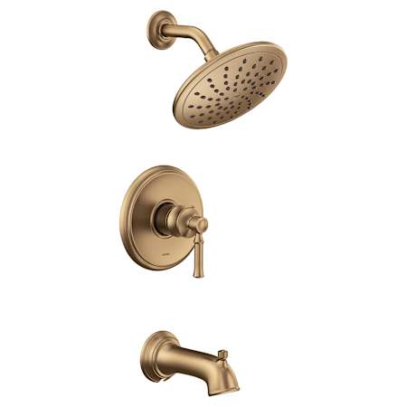 Moen Dartmoor Tub and Shower Trim Package with 1.75 GPM Single Function Shower Head Bronzed Gold